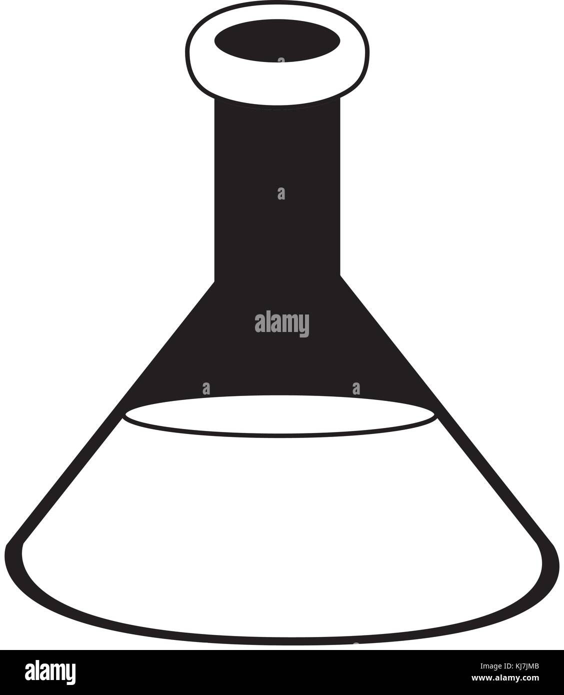 Flask of science laboratory and chemistry theme Isolated design Vector ...