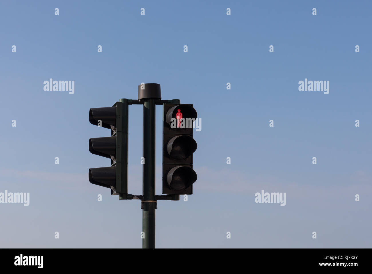 Red Light At Pedestrian Crossing Lights High Resolution Stock ...
