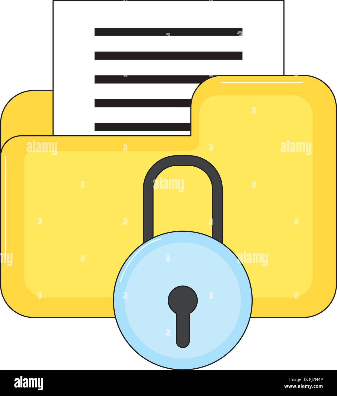 File and padlock design Stock Vector Image & Art - Alamy