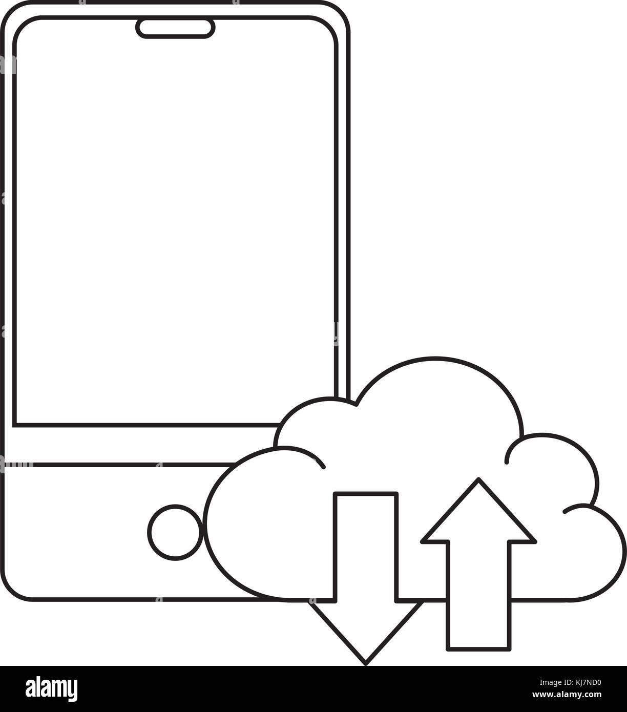 Smartphone and cloud computing design Stock Vector Image & Art - Alamy