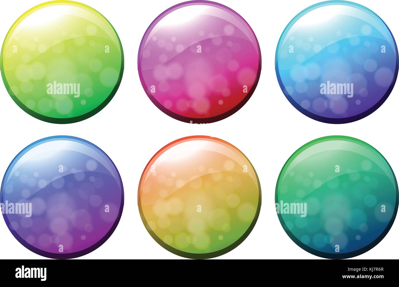 Illustration of the six colorful circles on a white background Stock ...