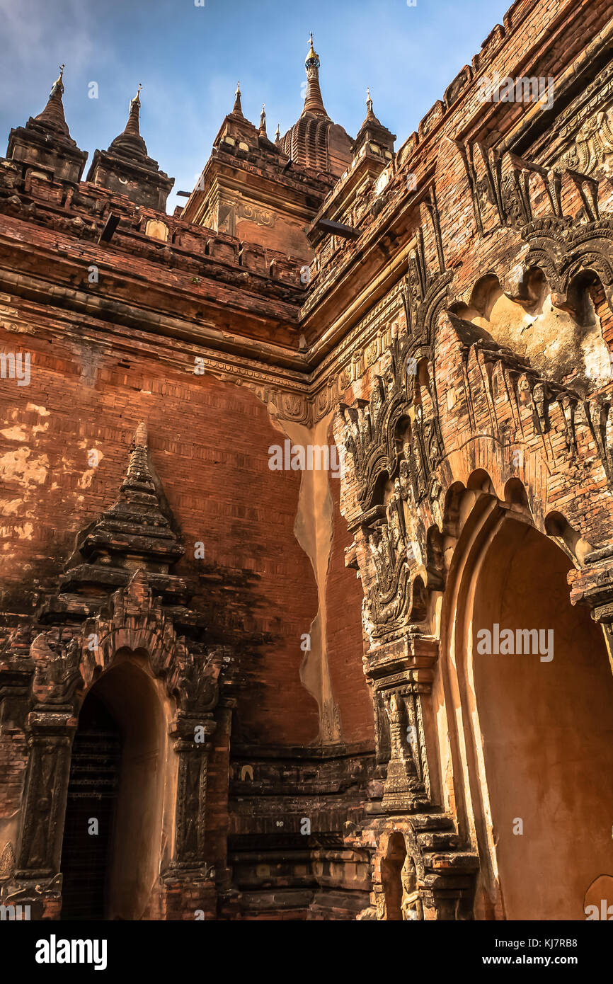 The Htilominlo Temple, Old Bagan, Myanmar Stock Photo