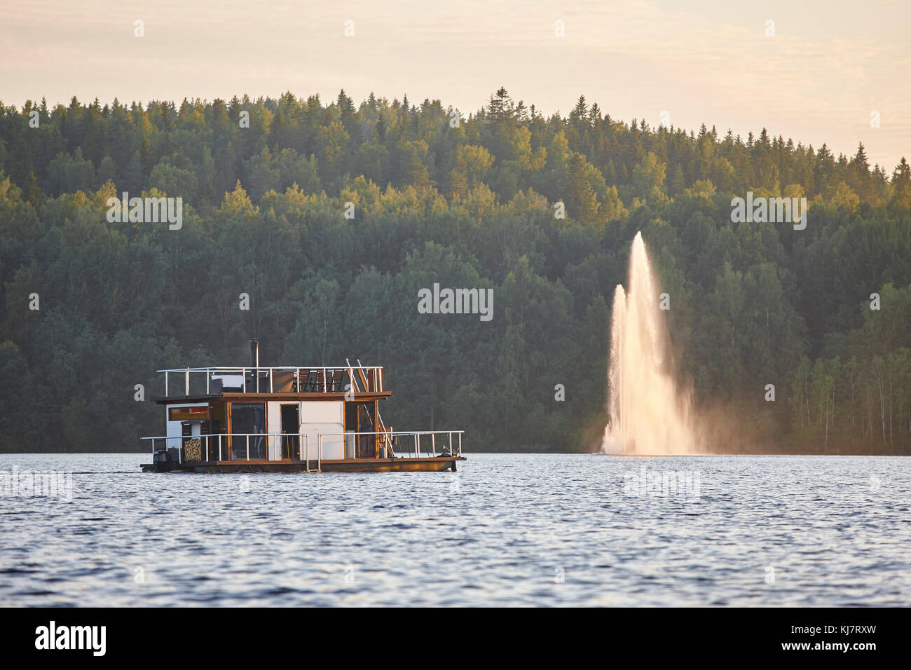 Sauna and spa cruise, Jyvaskyla area. Finland traditional lifestyle