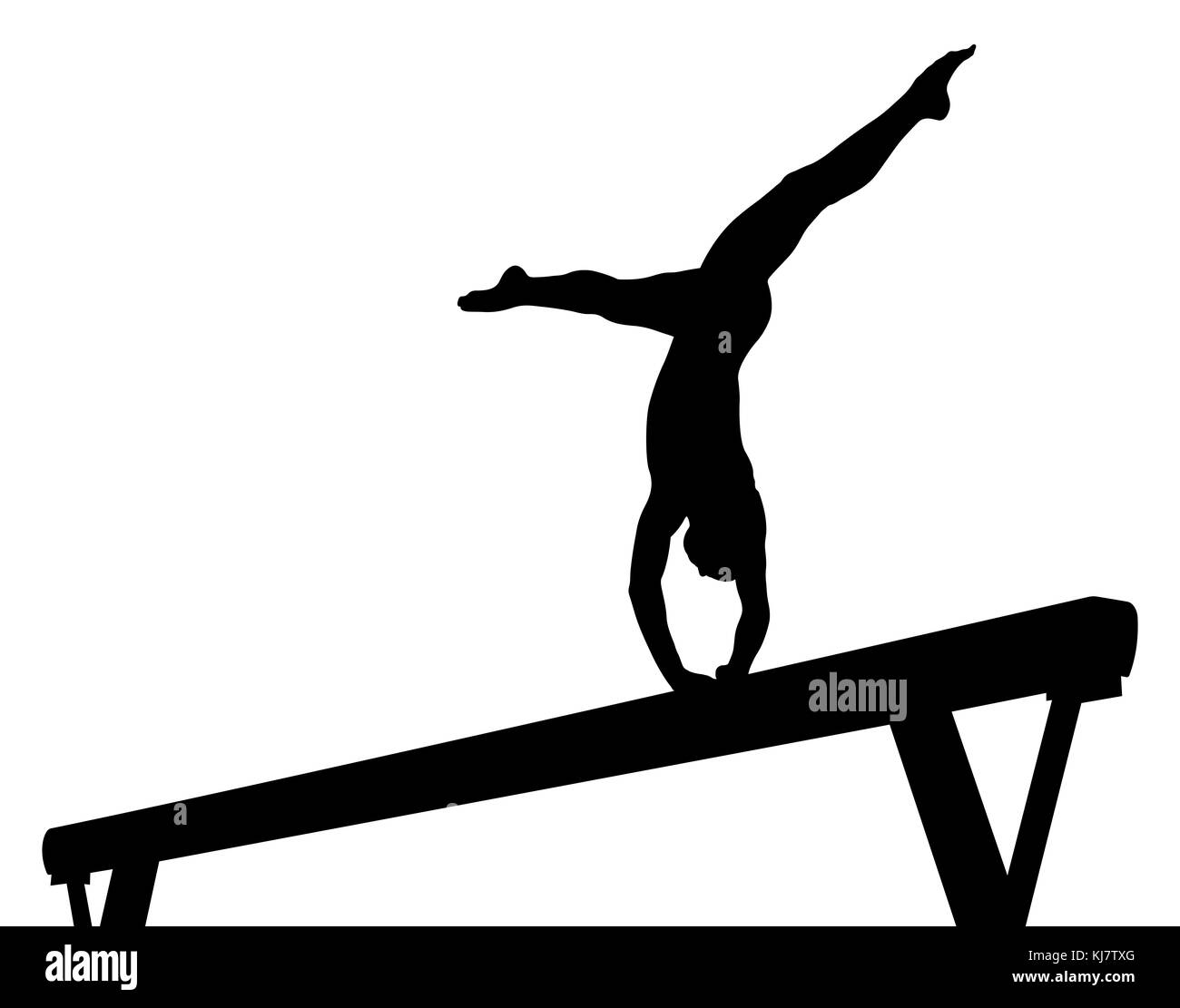 Gymnastics balance beam Cut Out Stock Images & Pictures - Alamy