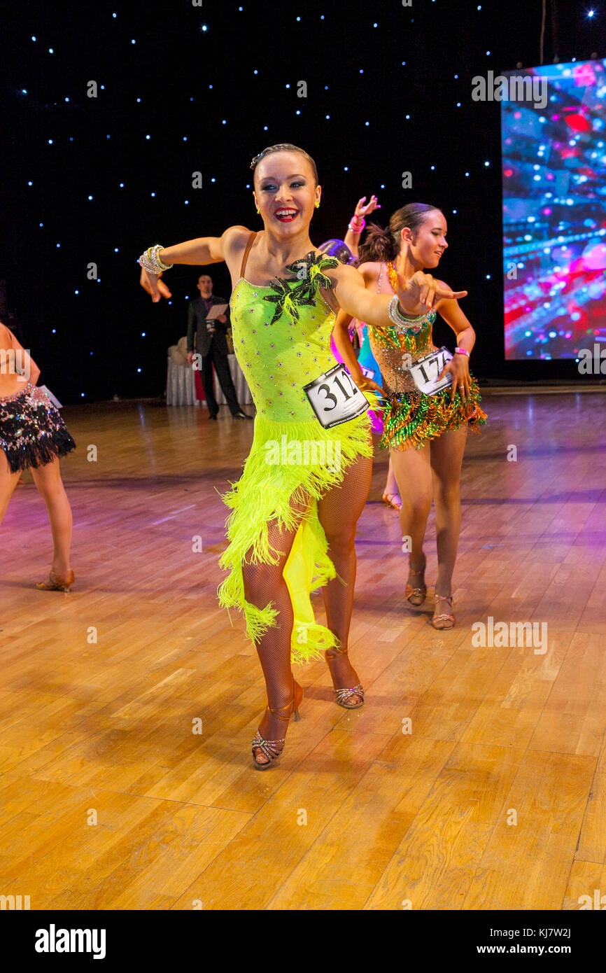MOSCOW - MARCH 16: Unidentified female teens age 14-17 compete in latino  dance on the Artistic Dance European Championship, organized by World Dance  A Stock Photo - Alamy