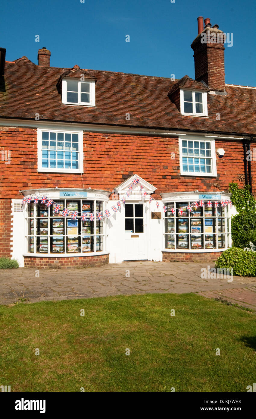 Tenterden, Estate Agents Shop, Kent, England Stock Photo Alamy