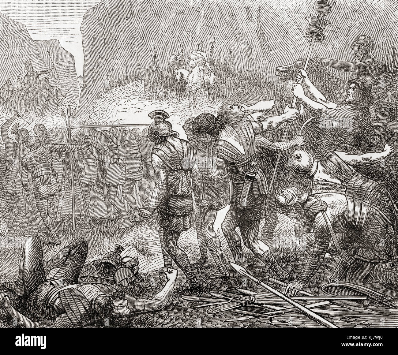 The defeated romans passing under a yoke hi-res stock The defeated romans passing under a yoke hi-res stock