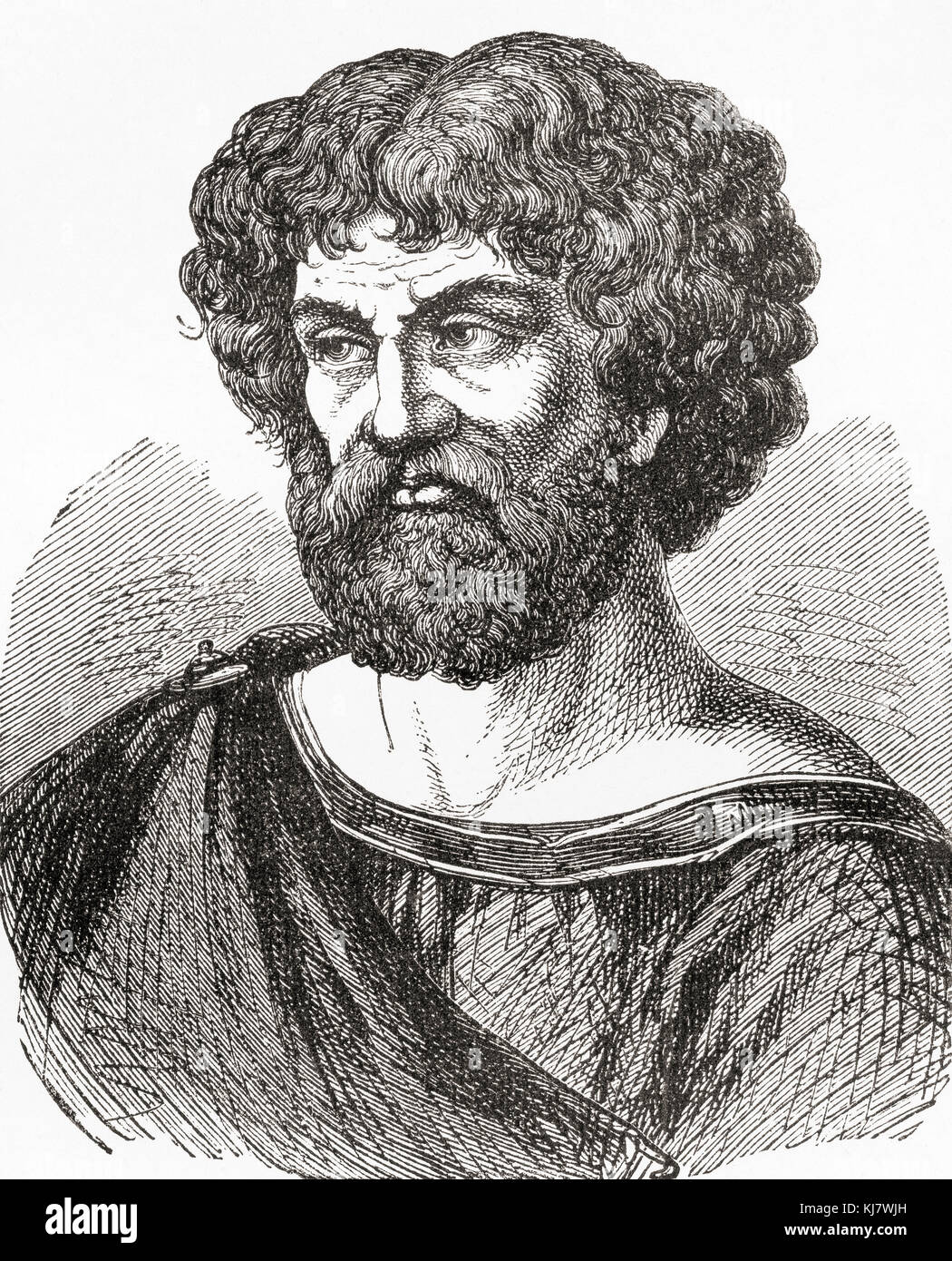 Hannibal Barca, 247 – c. 183/181 BC.  Carthaginian general.  From Ward and Lock's Illustrated History of the World, published c.1882. Stock Photo