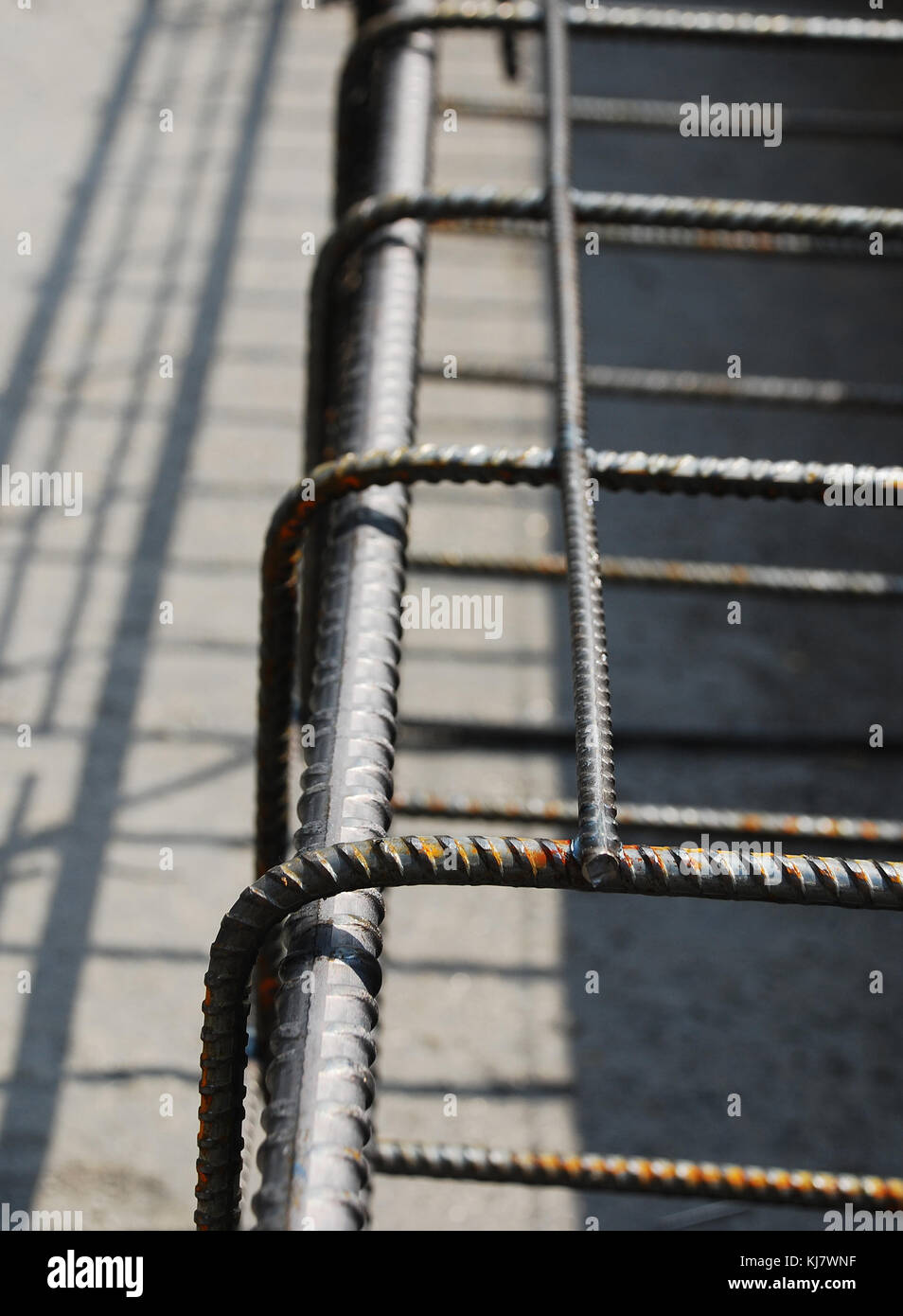 Details from part of a steel reinforcement cage used in the