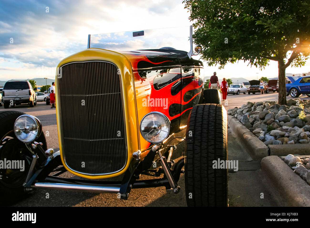 Classic car at Burger King Classic Car show in Denver Stock Photo Alamy