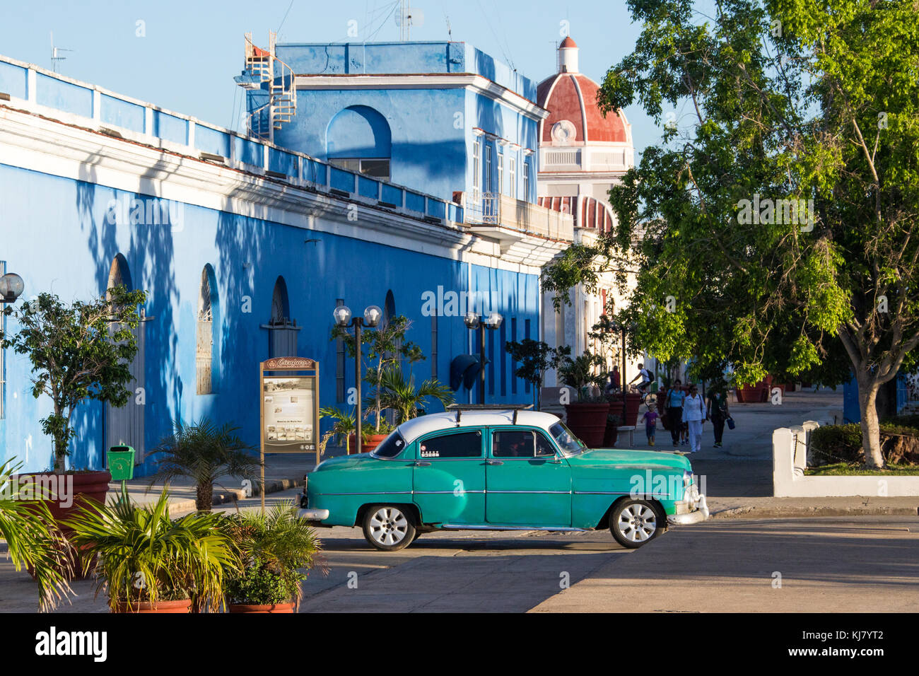 Vintage American car, Cienfuegos, Cuba Stock Photo