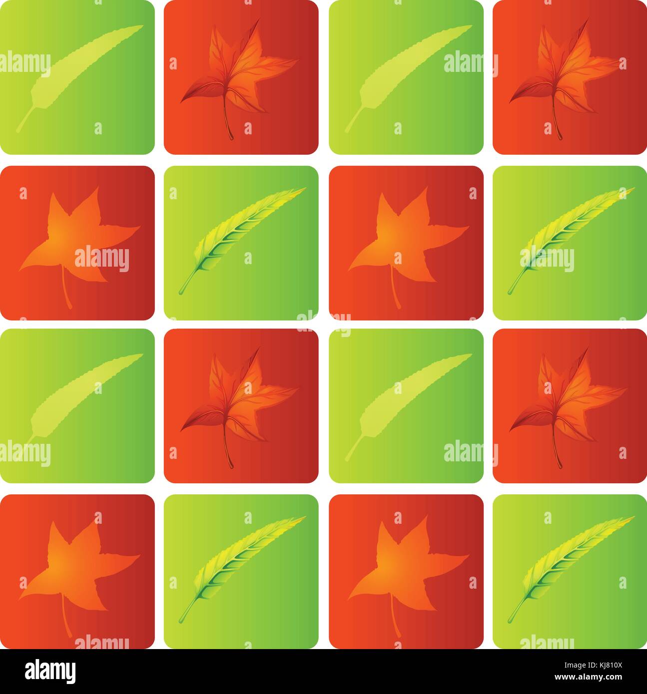 Illustration of the leaves in cubes on a white background Stock Vector ...