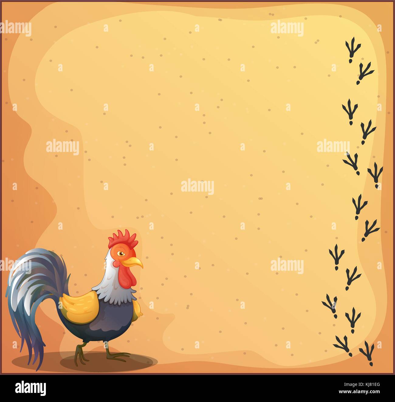Illustration of a stationery with a rooster Stock Vector Image &amp; Art ...