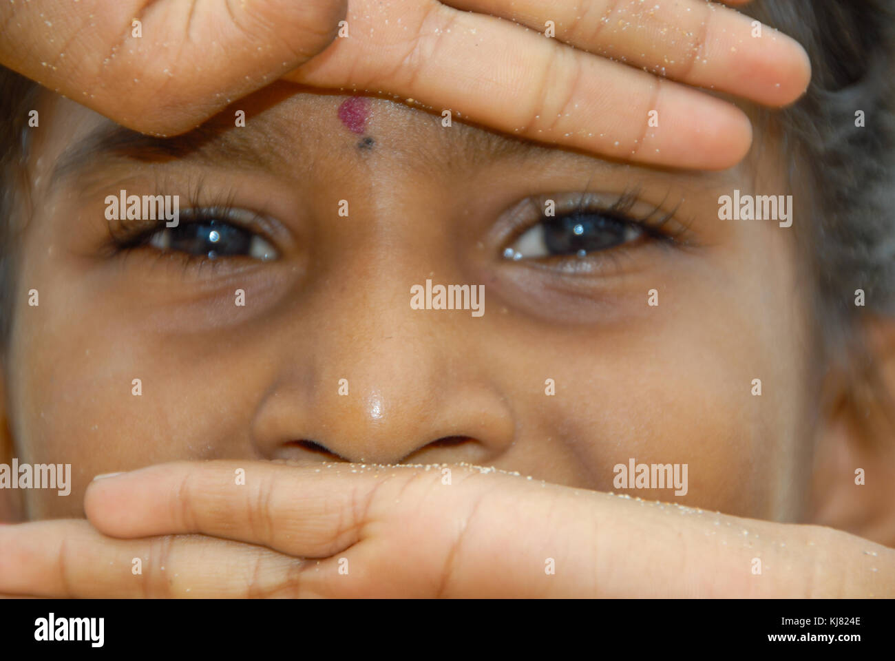 Portrait of child in Sri Lanka Stock Photo