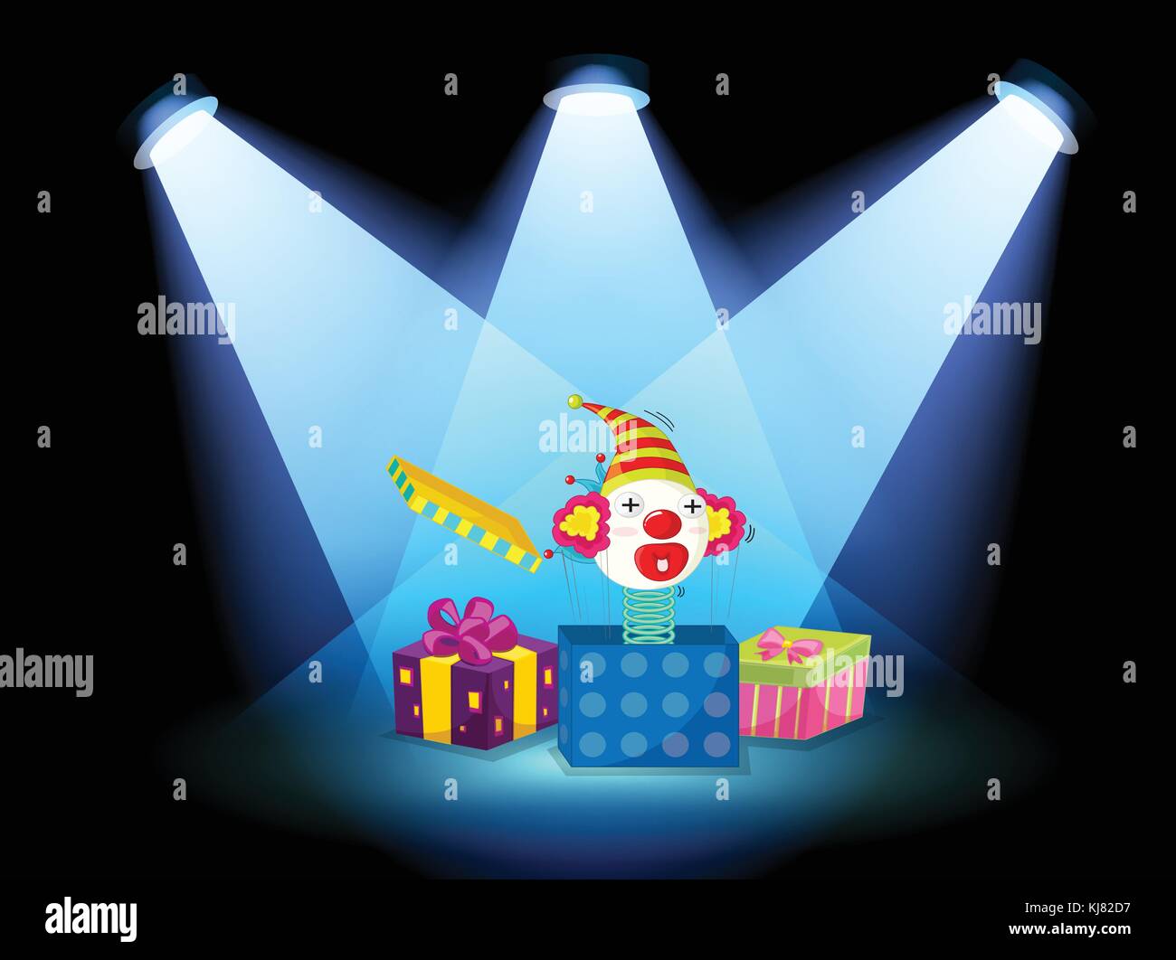 Illustration of the gift boxes with spotlights Stock Vector Image & Art