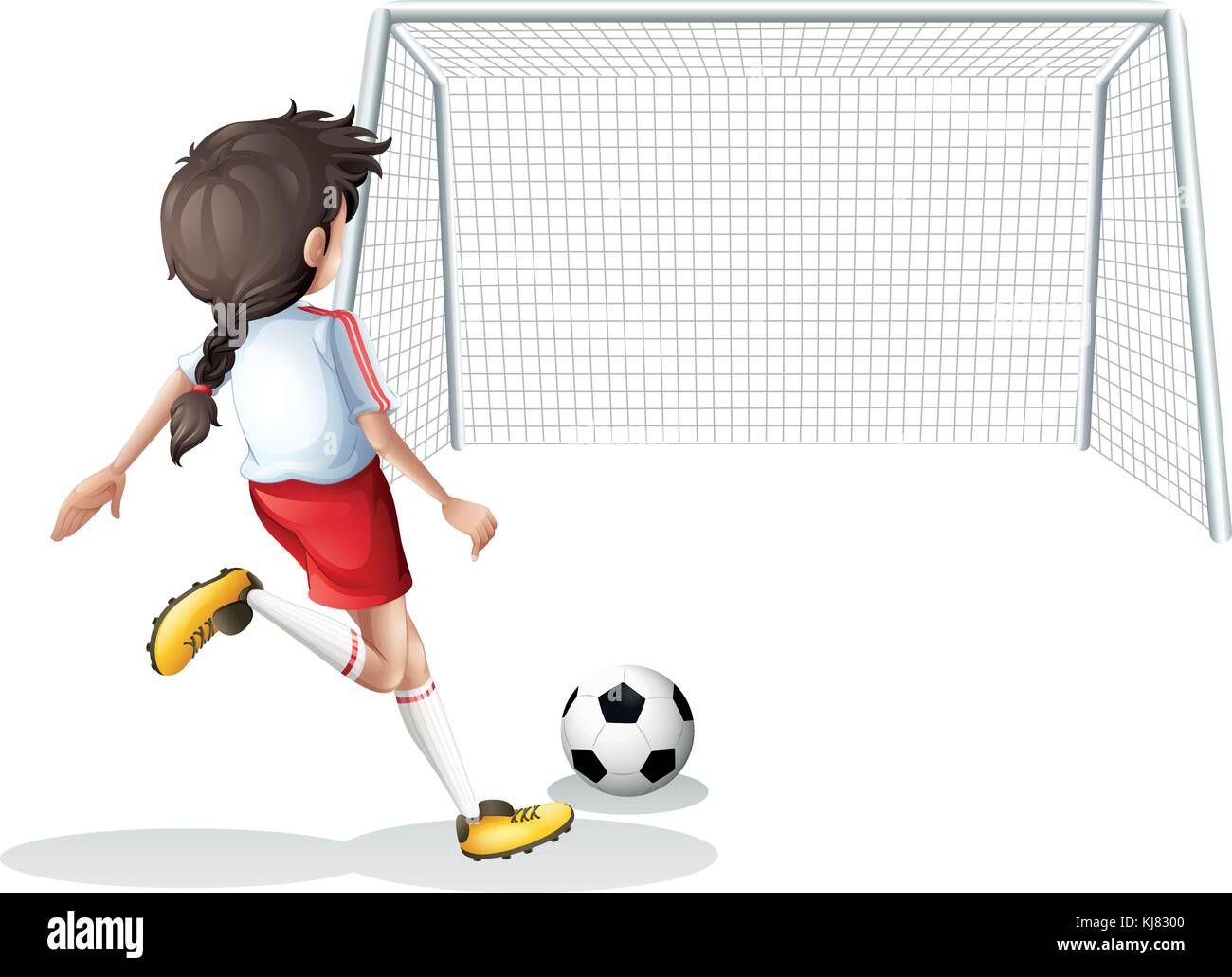 Kicking Soccer Ball In Net