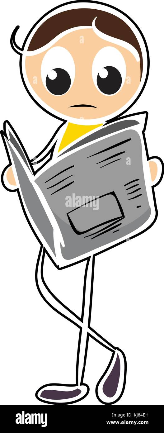 Illustration Of A Boy Reading Newspaper On A White Background Stock Vector Image Art Alamy Illustration Of A Boy Reading Newspaper On A White Background Stock Vector Image Art Alamy