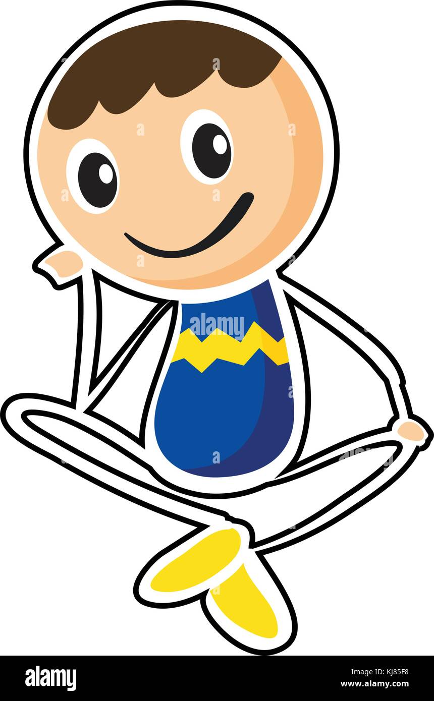 Illustration of a young boy smiling on a white background Stock Vector ...
