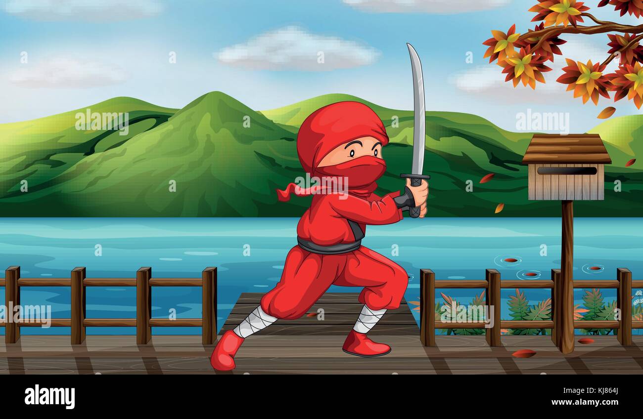 Ninja- An Illustration of a Ninja Stock Vector Image & Art - Alamy