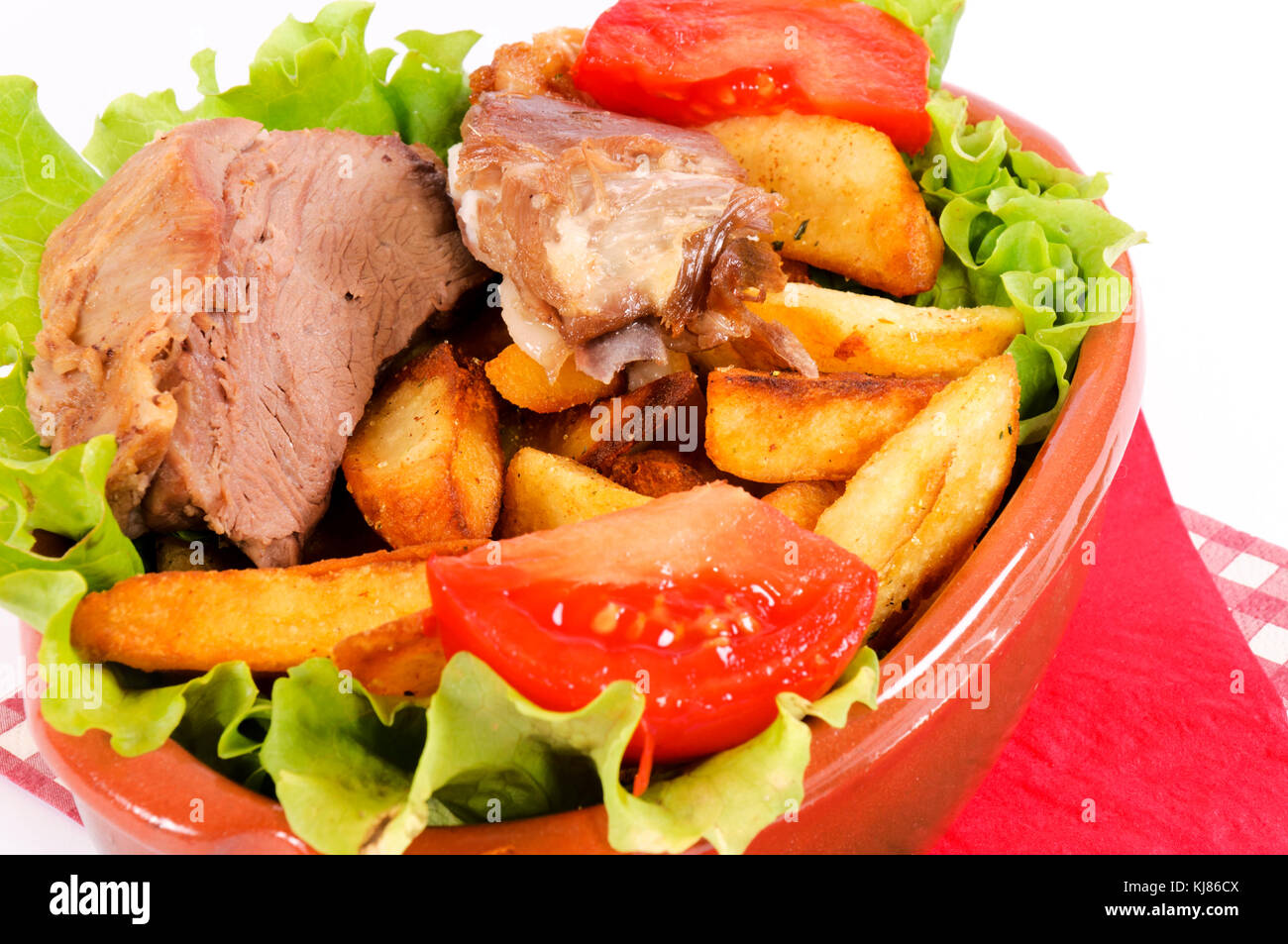 Meat and potato in the bowl Stock Photo Alamy