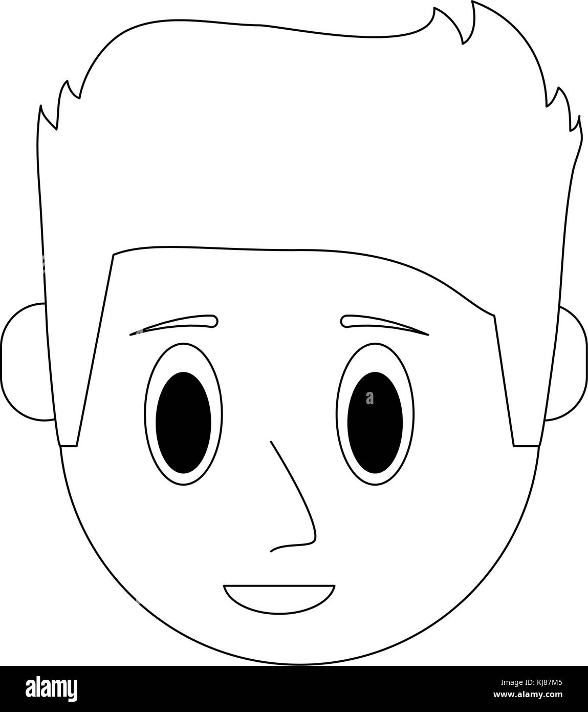 Cute guy face cartoon Stock Vector Image & Art Alamy