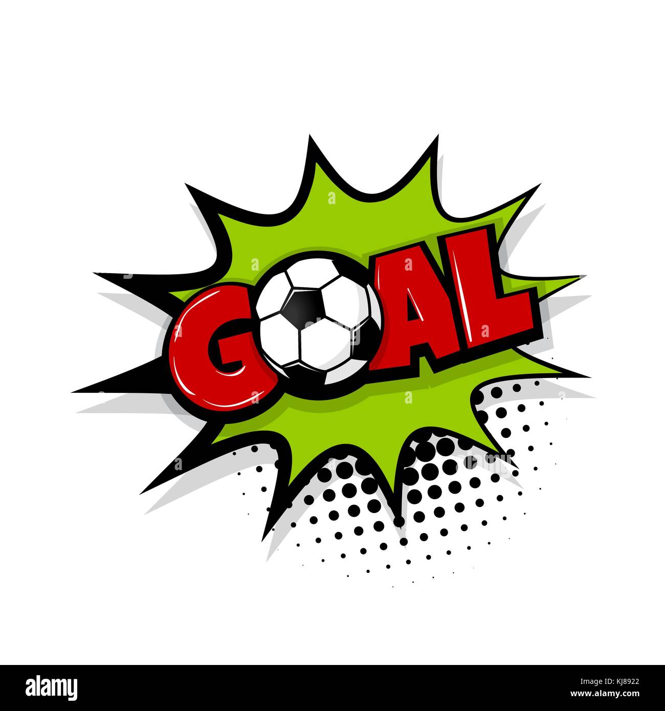 Goal comic text white background Stock Vector