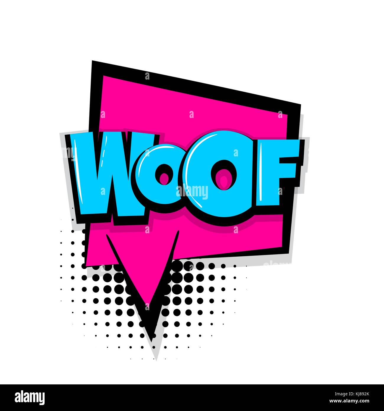 woof comic text white background Stock Vector Image & Art - Alamy