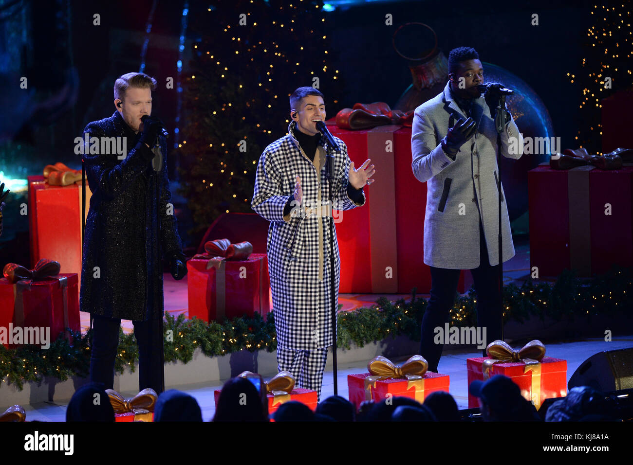 NEW YORK, NY NOVEMBER 30 Pentatonix at the 94foottall Rockefeller