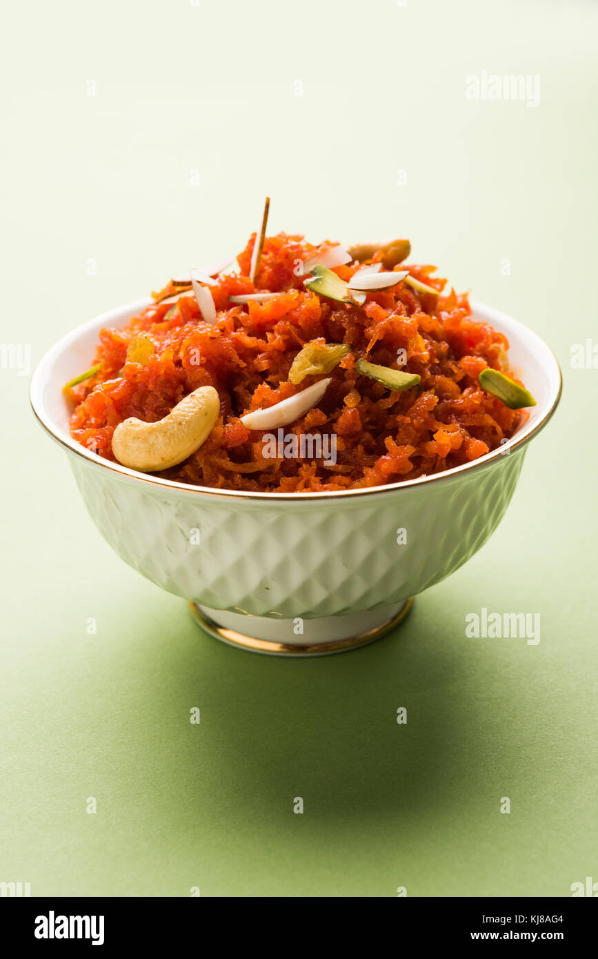 Carrot Halwa or Gajar Halwa Stock Photo Alamy