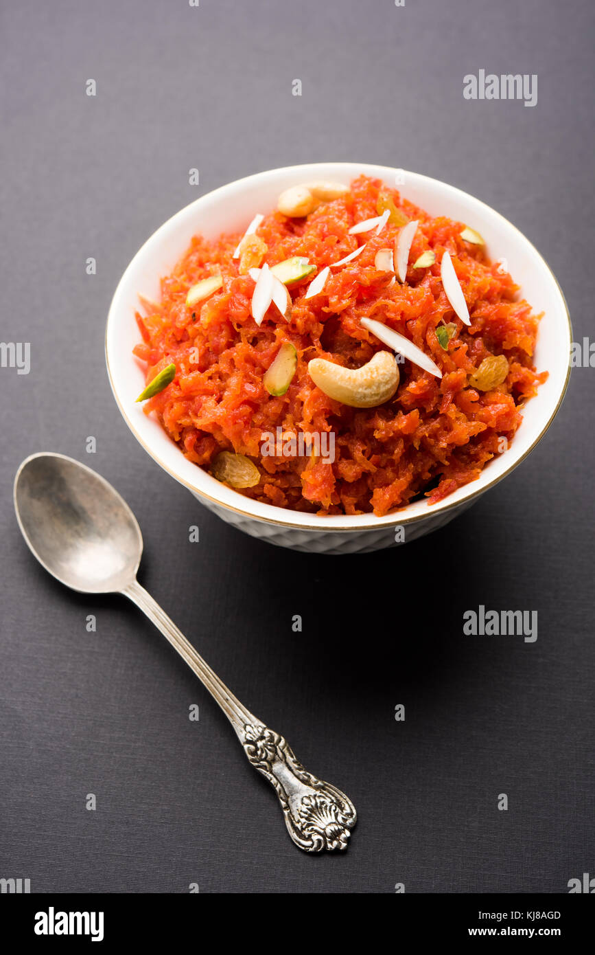 Carrot Halwa or Gajar Halwa Stock Photo Alamy