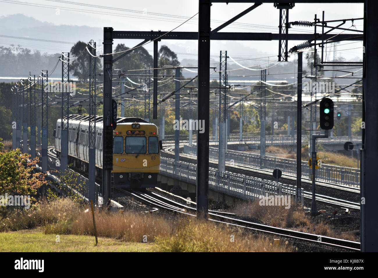 Afternoon Rail Line Photo High Resolution Stock Photography and Images
