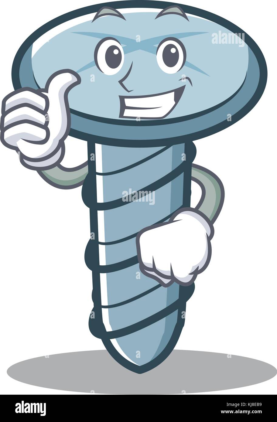 Thumbs up screw character cartoon style Stock Vector Image & Art - Alamy