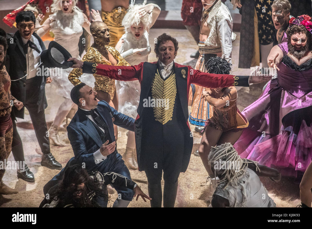 RELEASE DATE: December 2o, 2017 TITLE: The Greatest Showman STUDIO: Twentieth Century Fox DIRECTOR: Michael Gracey PLOT: Inspired by the imagination of P.T. Barnum, The Greatest Showman is an original musical that celebrates the birth of show business and tells of a visionary who rose from nothing to create a spectacle that became a worldwide sensation.STARRING: HUGH JACKMAN as Barnum. (Credit Image: © Twentieth Century Fox/Entertainment Pictures) Stock Photo