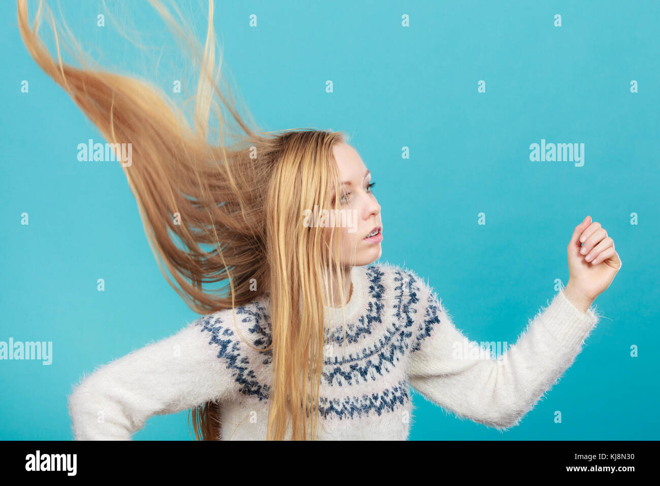 Hairstyles Ideas Happiness Concept Crazy Teenage Woman Wearing