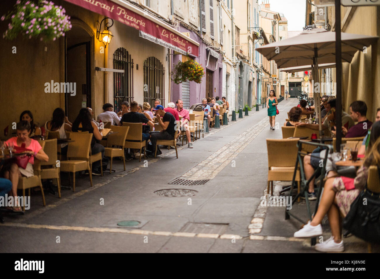 Street of the Aix en Provence, Provence, France, Europe. Stock Photo