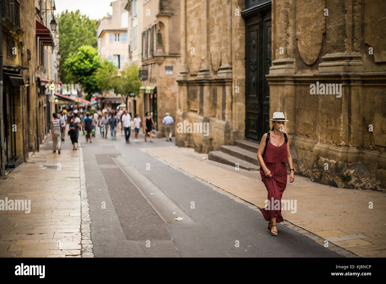 Street of the Aix en Provence, Provence, France, Europe. Stock Photo