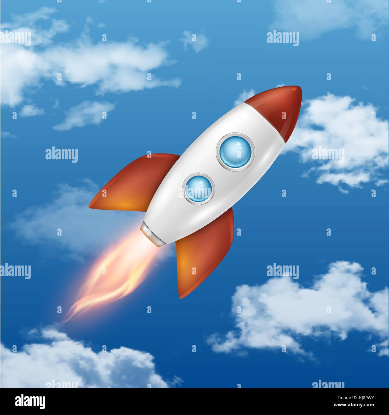 Spacecraft shuttle rocket mock up realistic Vector Image