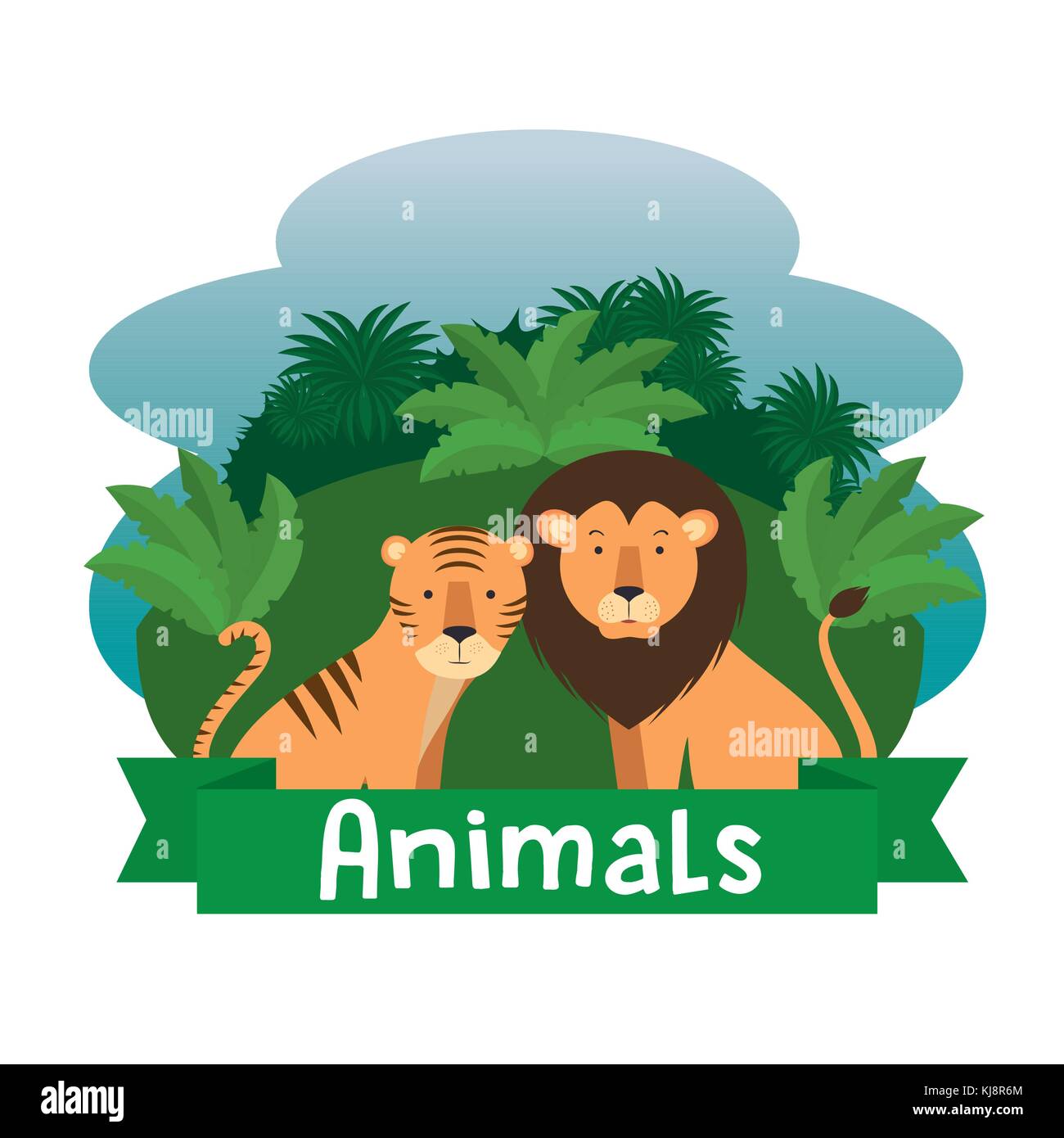 wild animal cartoon Stock Vector Image & Art Alamy