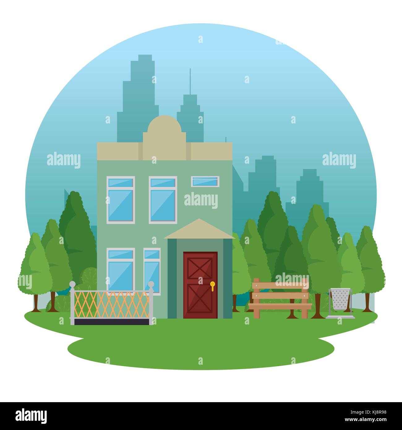 beautiful and modern family house Stock Vector Image & Art Alamy