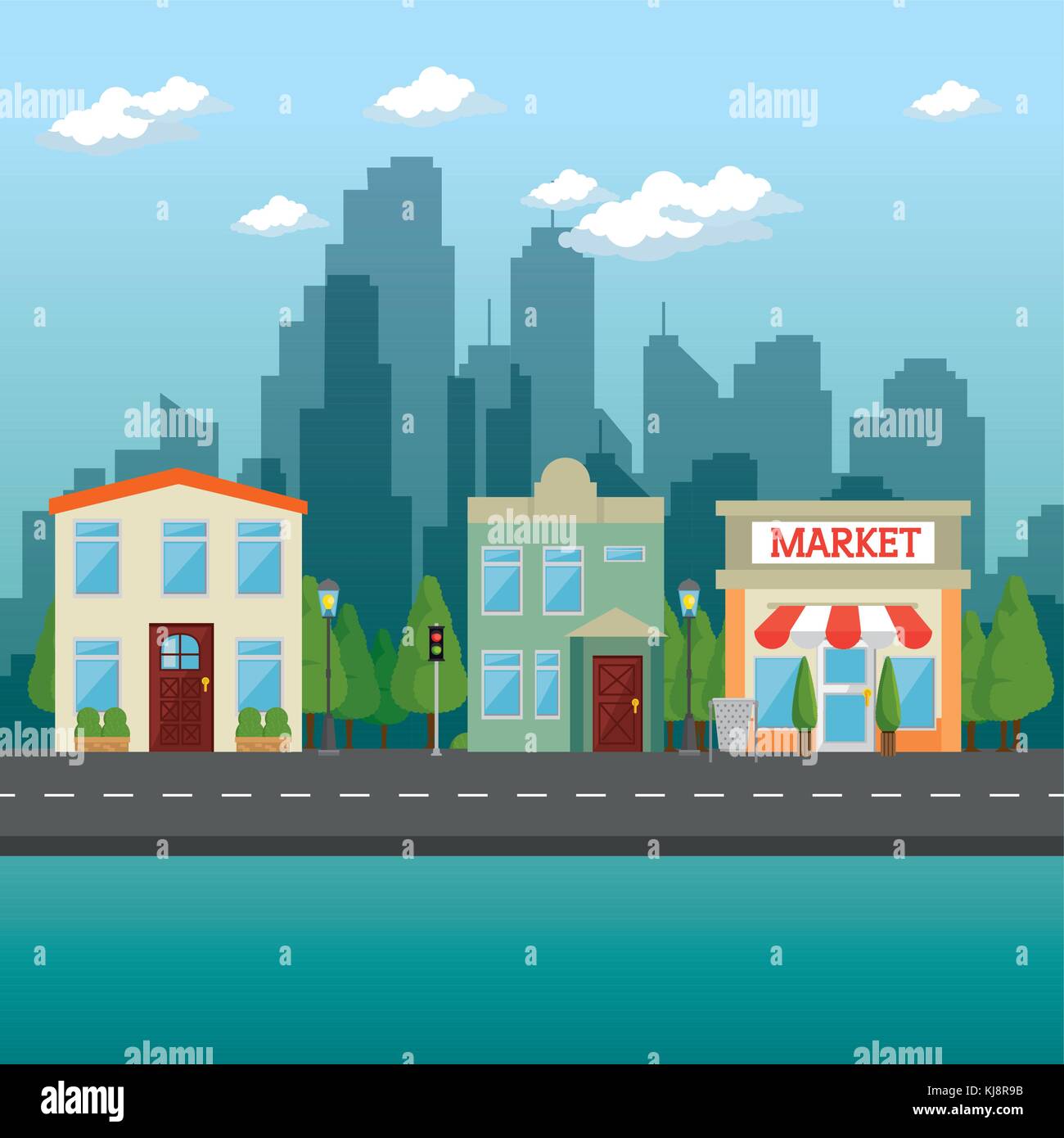 urban city landscape Stock Vector Image & Art - Alamy