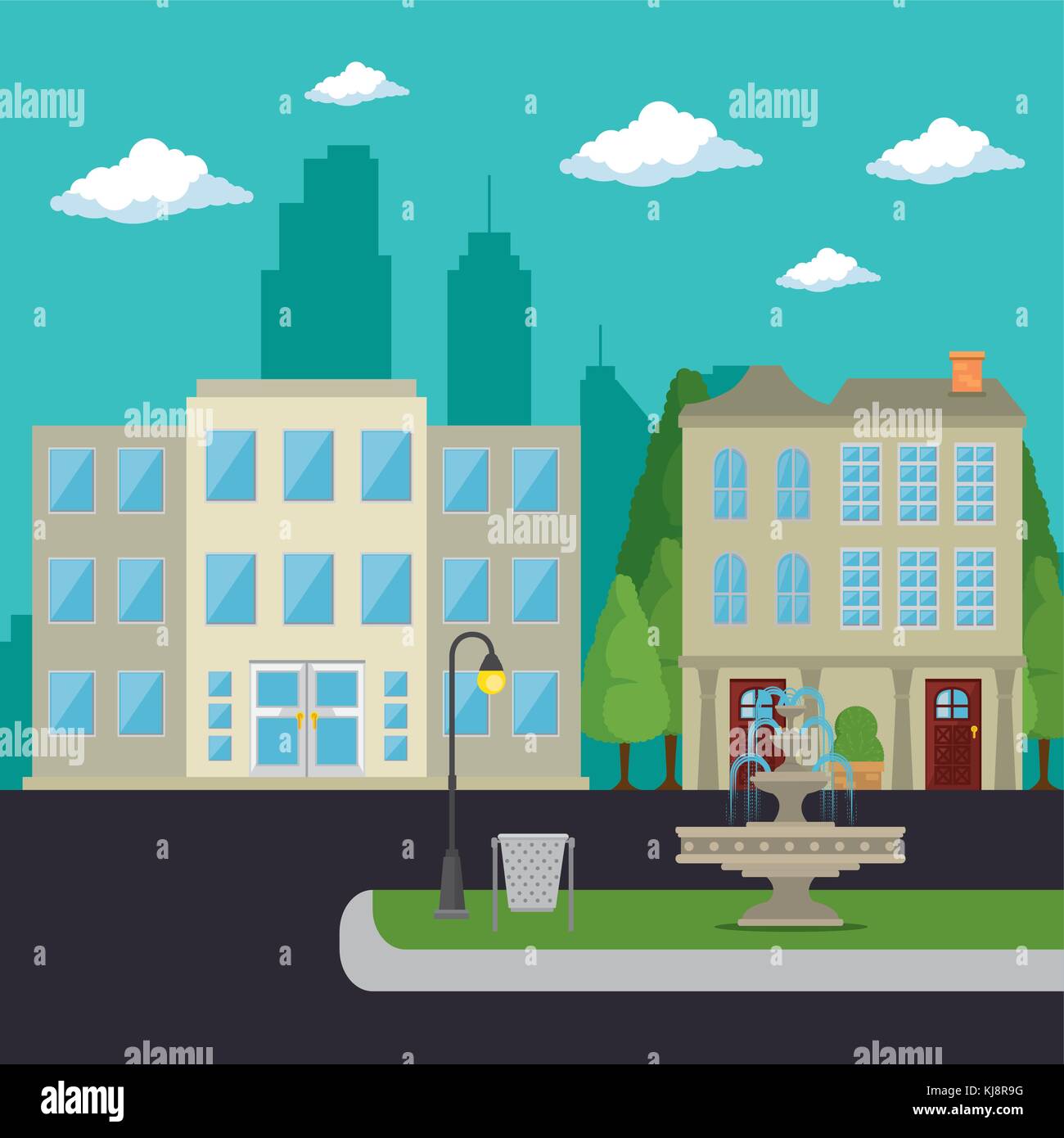 urban city landscape Stock Vector Image & Art - Alamy