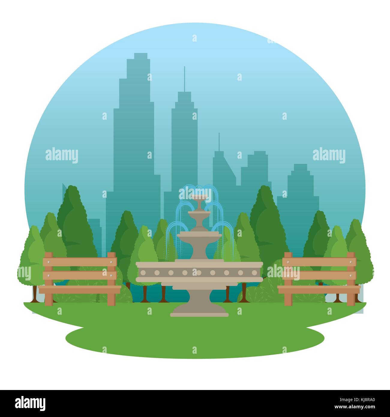 Lawn urban public green Cut Out