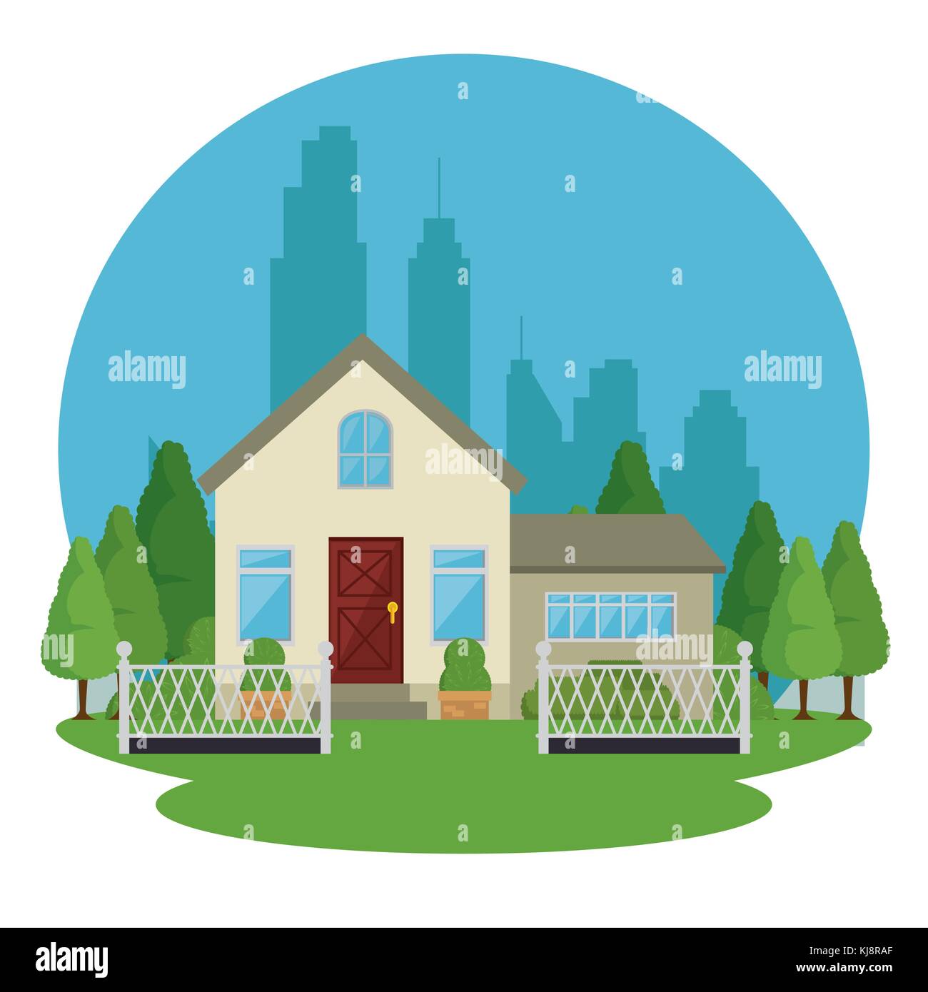 beautiful and modern family house Stock Vector Image & Art Alamy