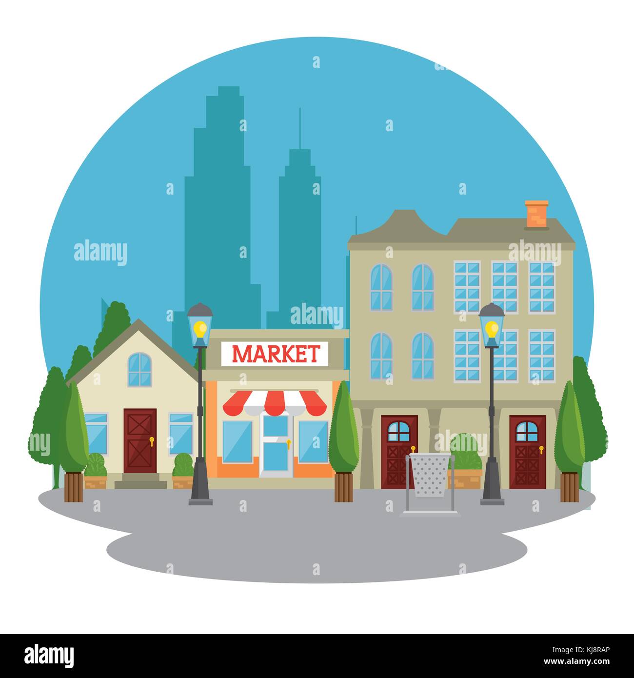 urban city landscape Stock Vector Image & Art - Alamy