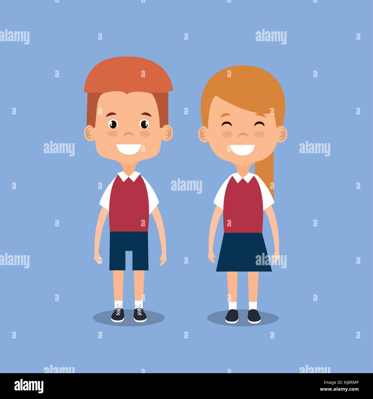 little students avatars characters vector illustration design Stock ...