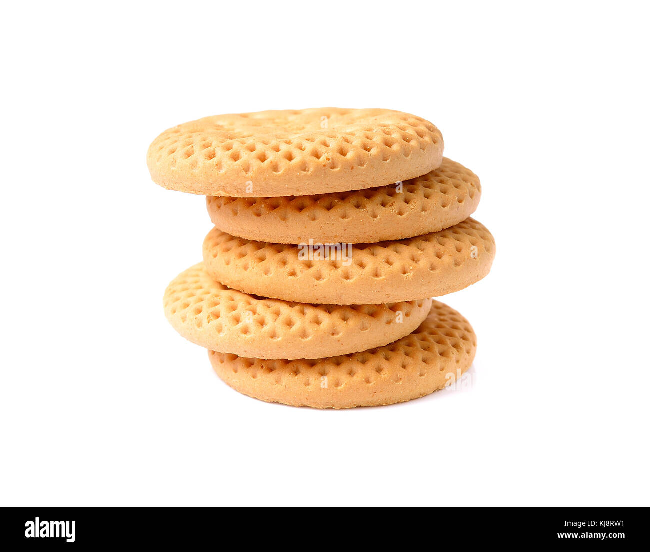 Biscuits, A stack of delicious wheat round biscuits with a few crumbs