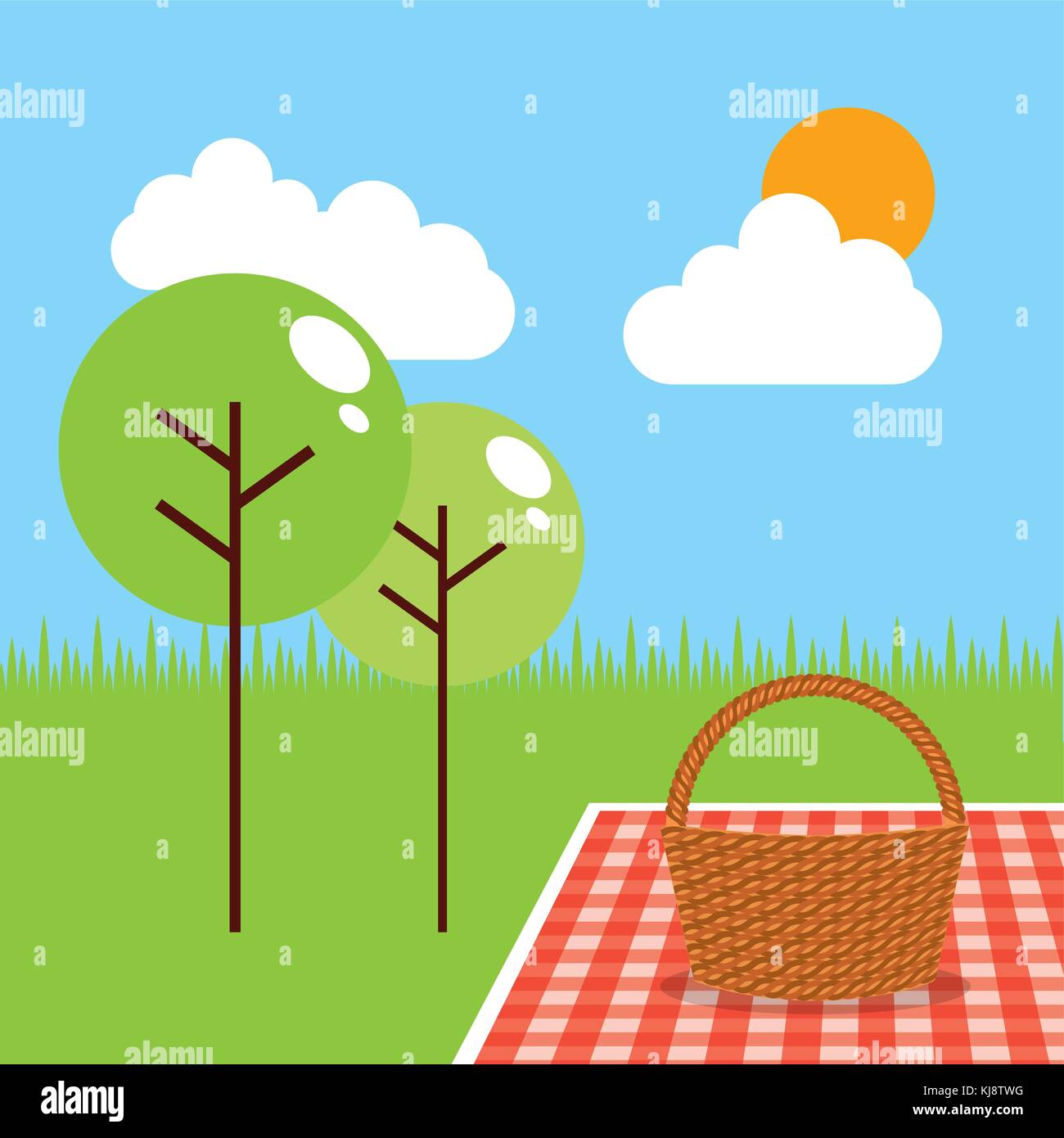 picnic party scene icon Stock Vector Image &amp; Art - Alamy