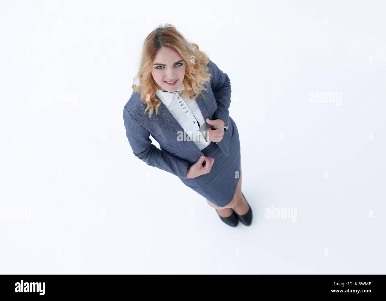 portrait of young business woman .isolated on white Stock Photo - Alamy