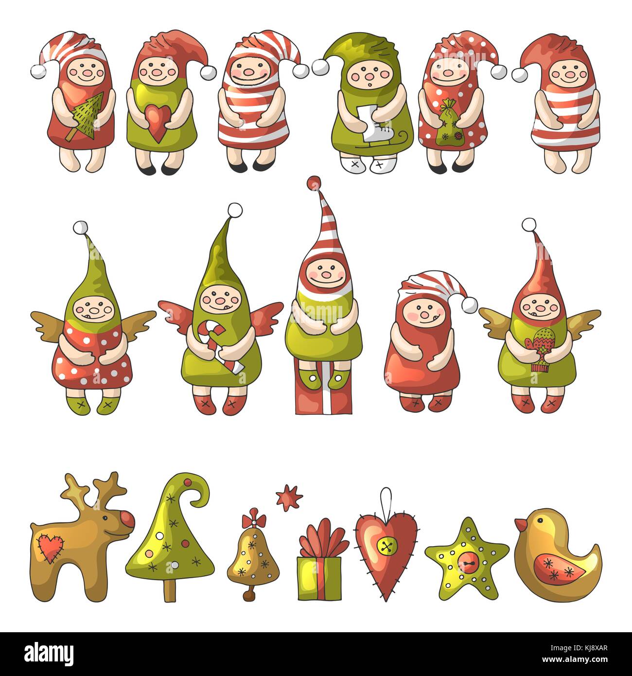 Set of different colored gnome icons Stock Vector Image & Art Alamy