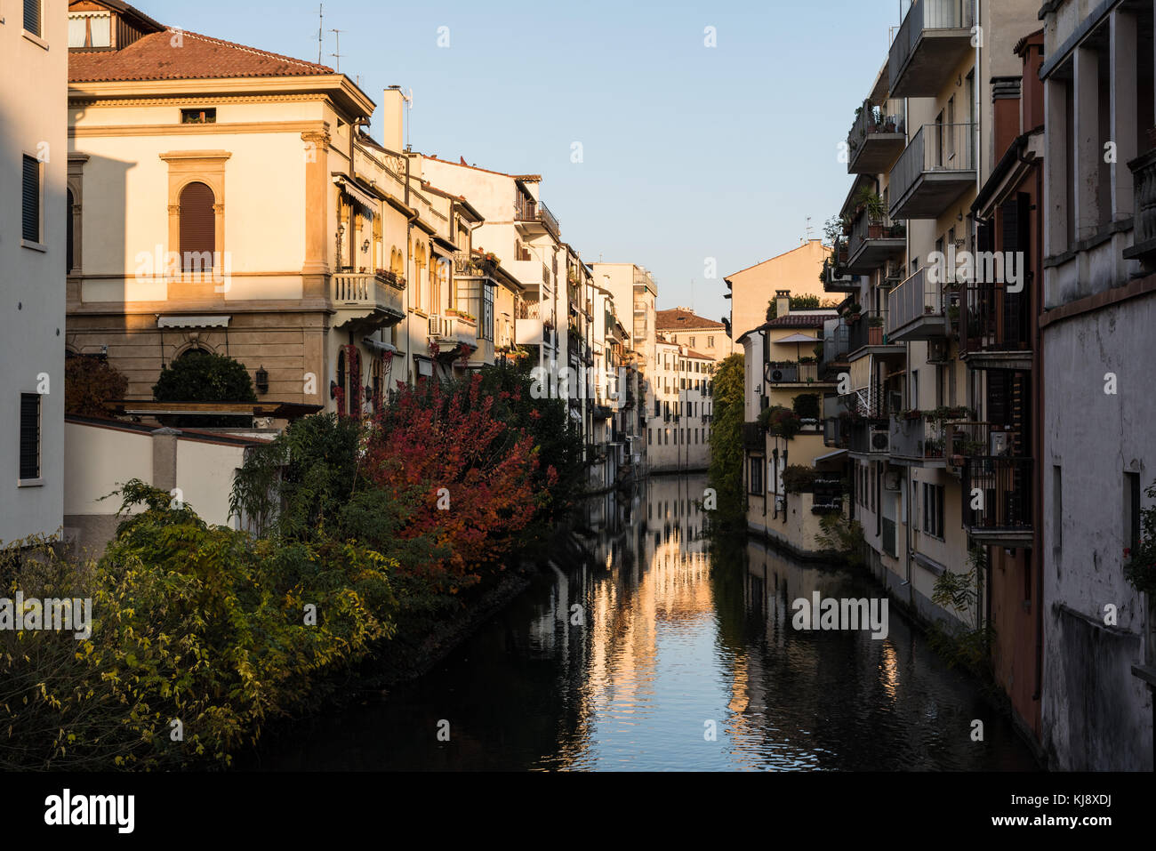Pauda View from Barbarigo bridge in Pauda Italy Stock Photo - Alamy